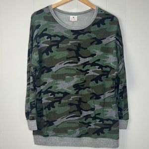 Sundry Long Soft Camo Sweatshirt